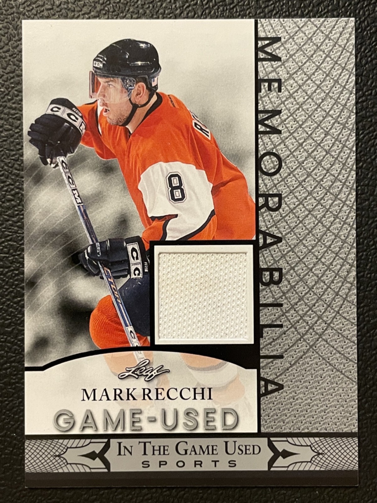 2024 Leaf In The Game Used Memorabilia Silver Mark Recchi Jersey