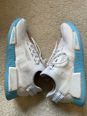 nmd white solar blue