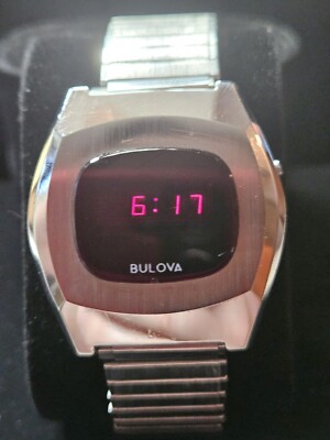 bulova computron n6 led vintage watch working order 185515199744