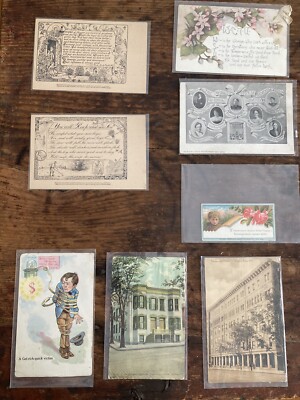Temperance / Anti Vice Postcards Etc.  Lot Of 8 Old Items.