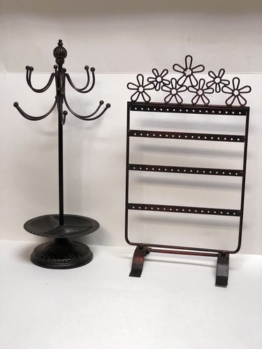 Metal NECKLACE / BRACELET  Hanger & EARRING DIAPLAY stand JEWELRY ORGANIZER