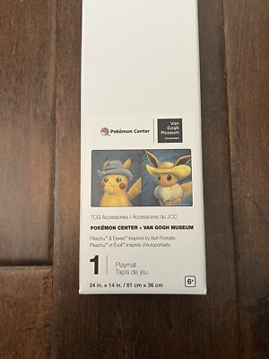 Pokémon Center Van Gogh Museum Pikachu Grey Felt Hat Eevee Self-Portrait Playmat