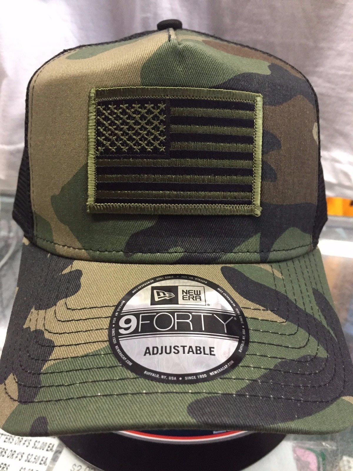 New Era NE205 Camo Mesh Snapback Trucker Hat/Cap