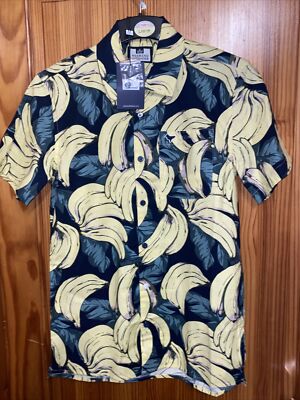 Weekend Offender Banana Shirt Size X Small New Tags Short Sleeved 