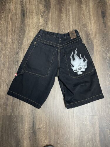 Vintage JNCO Skater Skateboard Jean Shorts Skull Patch Denim Vintage JNCO Skater Skateboard Jean Shorts Skull Patch Denim