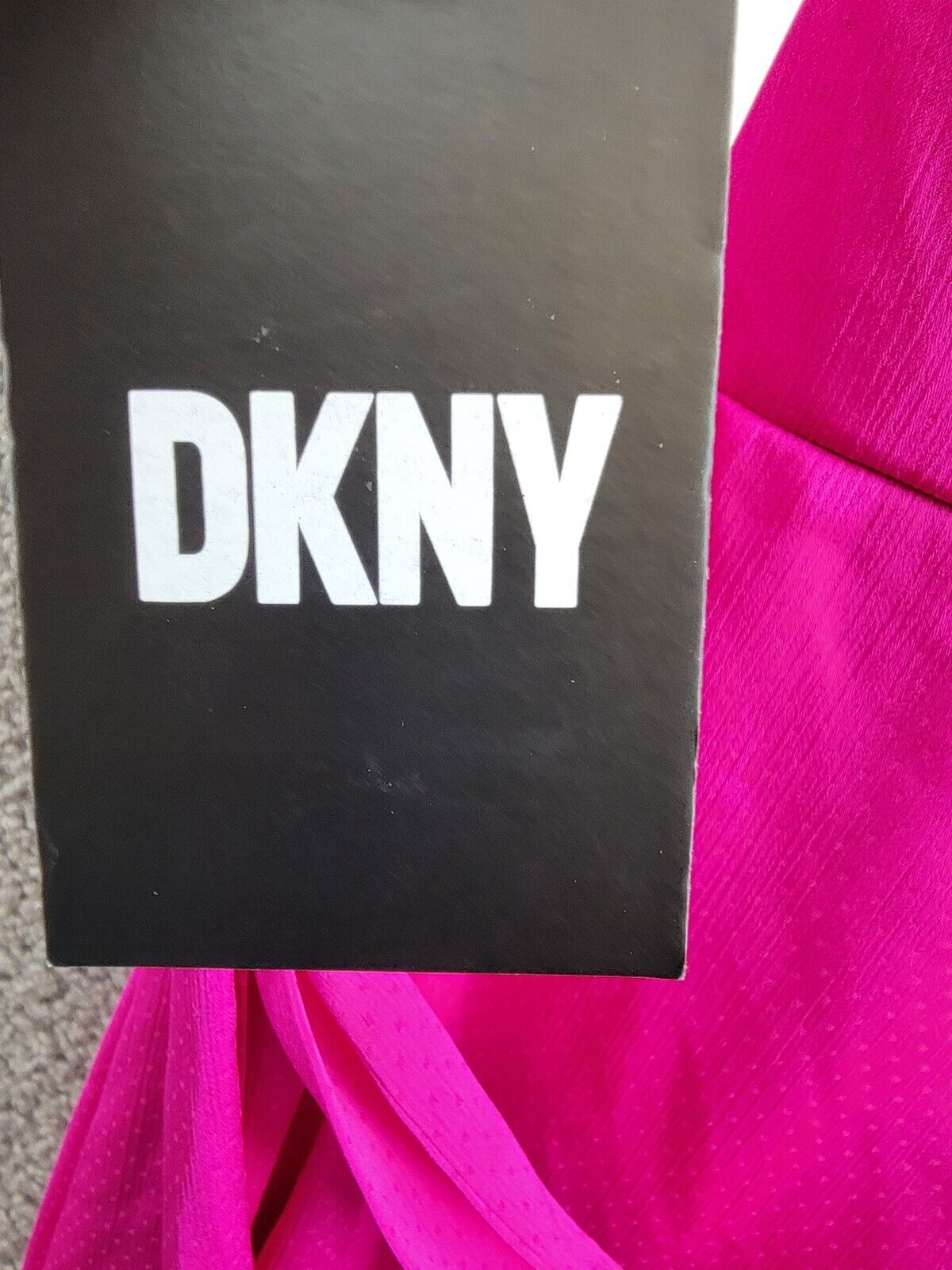 DKNY Plus Size Satin Ruffle-Sleeve High-Low Wrap Dress Women's 16W Power Pink - Picture 15 of 16