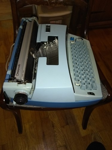 Vintage Smith-Corona Coronet Super 12 Blue 2 Tone Typewriter Electric Working