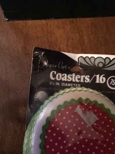 Vintage 16 Drink Coasters Paper Art Watermelon BBQ Camping Cookout