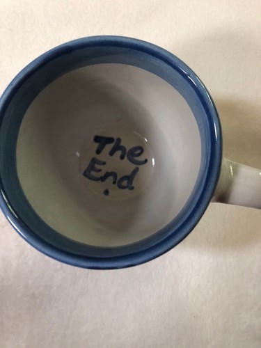 M A Hadley Pottery, House Coffee Mug & Saucer Vintage Signed