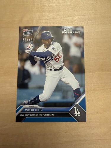 2023 MLB Topps NOW PS-22 MOOKIE BETTS DODGERS POSTSEASON