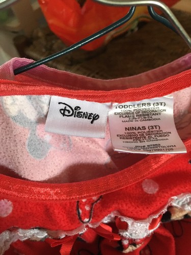 Minnie Mouse Nightgown Disney 3T Lot Of 2