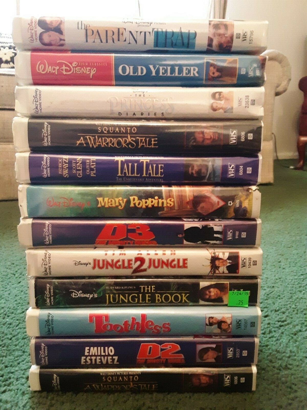 Walt Disney VHS movies lot of 11, clamshell cases Mighty Ducks Parent Trap  #4