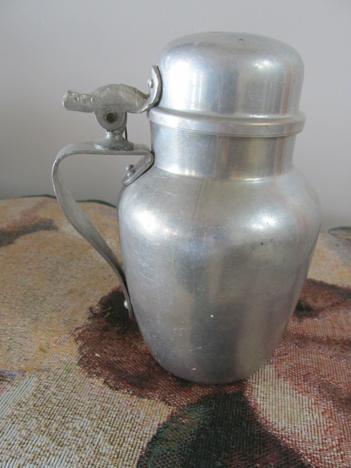 Vintage Mirro Aluminum Pitcher w/Hinged Lid  5.75