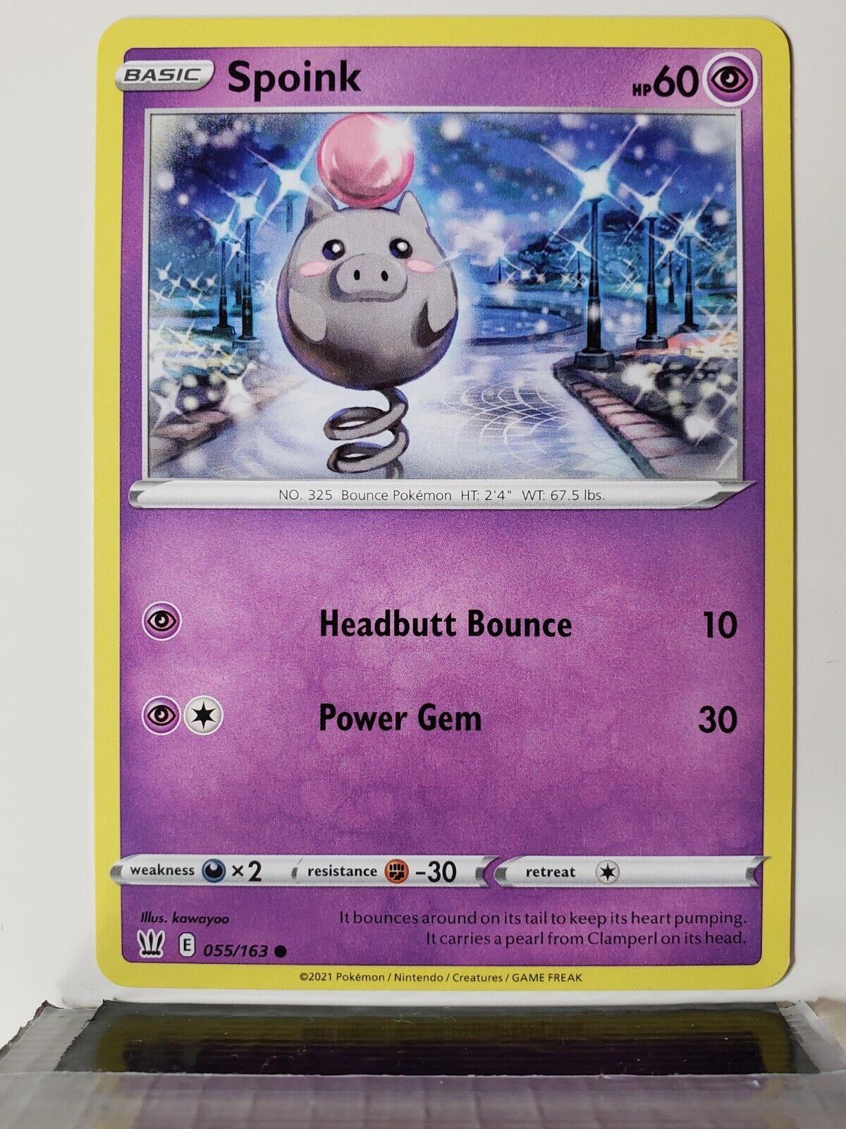 Spoink 055/163 NM - B1G1F Battle Styles Sword Shield Pokemon Spoink 055/163 NM - B1G1F Battle Styles Sword Shield Pokemon
