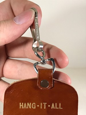Vintage Hang-It-All Leather 1960s accessories men's closet clips