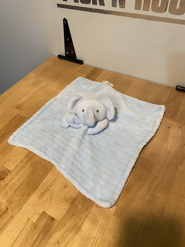 Baby Essentials KMART Blue Ribbed Soft Elephant Blanket Security Lovey eBay