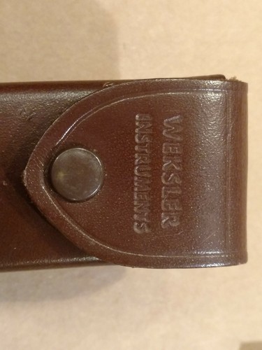 Vintage Weksler Sling Psychrometer in Original Crush-proof  Leather Case