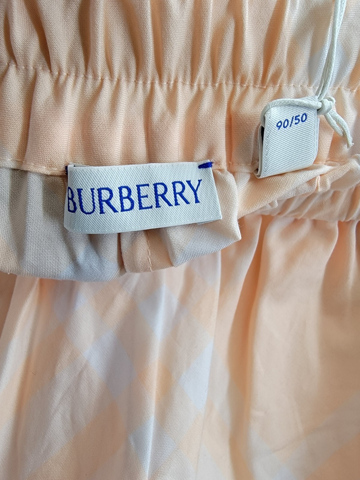 Burberry Woven Check Shorts Toddler Girls 2Y Pastel Peach Elastic Waist Pull On - Picture 9 of 16