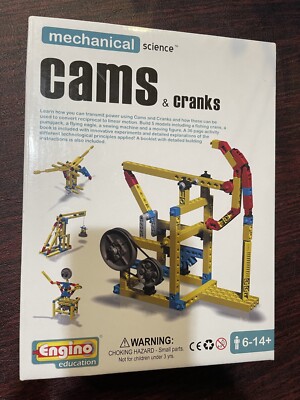 Cams & Cranks Mechanical Science Engine Education Learning Kit For 6-14+ New !