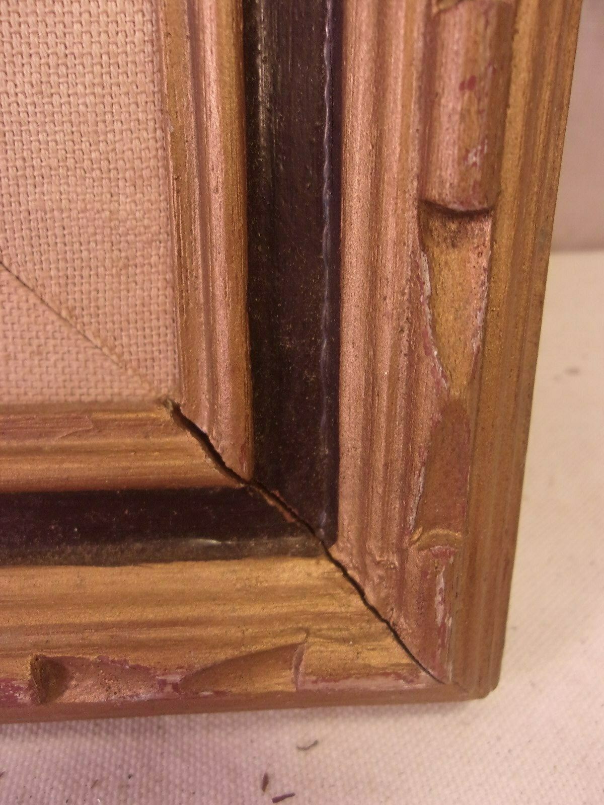 Vintage mid century framed nautical painting 12 3/4 x 14 3/4  holds 10x12