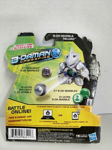 B-Daman Crossfire B-DA Marble Reload [Silver & Green] * SLIGHT PACKAGE DAMAGE*