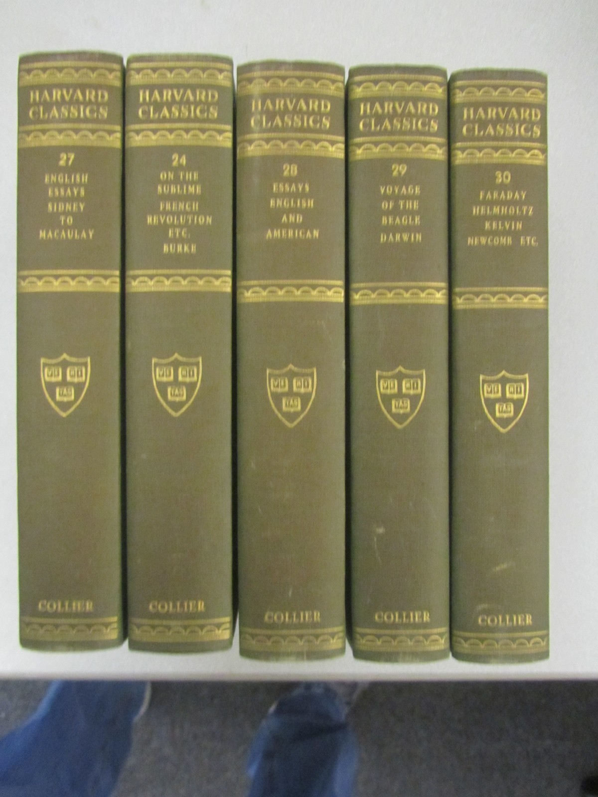 HARVARD CLASSICS 46 Green Volumes of DR. ELIOT'S 5 FOOT SHELF OF BOOKS 1909-1910