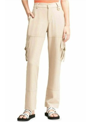 

DKNY Женские бежевые прямые брюки с карманами, Бежевый, P8DK7536