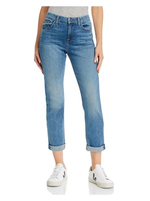 

Женские синие укороченные джинсы стрейч Jen 7 By 7 For All Mankind для юниоров, Синий, GS0629912B