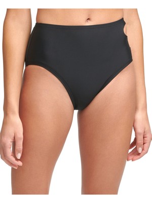 

CALVIN KLEIN Женское черное эластичное бикини с вырезом и высокой талией, низ, Черный