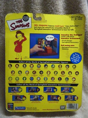 NEW FACTORY SEALED SIMPSONS MRS EDNA KRABAPPLE SERIES 7 VOICE ACTIVATED