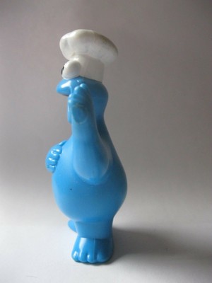 COOKIE MONSTER stamped MATTEL solid plastic SESAME STREET figurine about 3.25