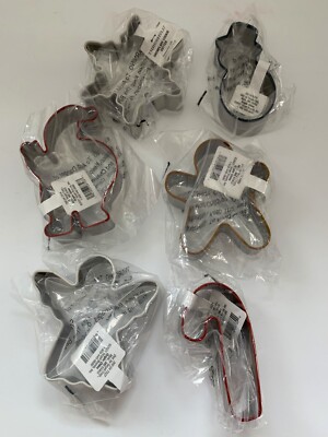 6 Threshold CHRISTMAS COOKIE CUTTERS NEW Santa Gingerbread Man Snowflake Angel