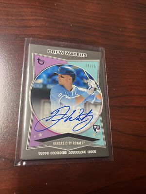 2023 Topps Brooklyn Collection Drew Waters RC Black Auto # 34/75 K. C. Royals