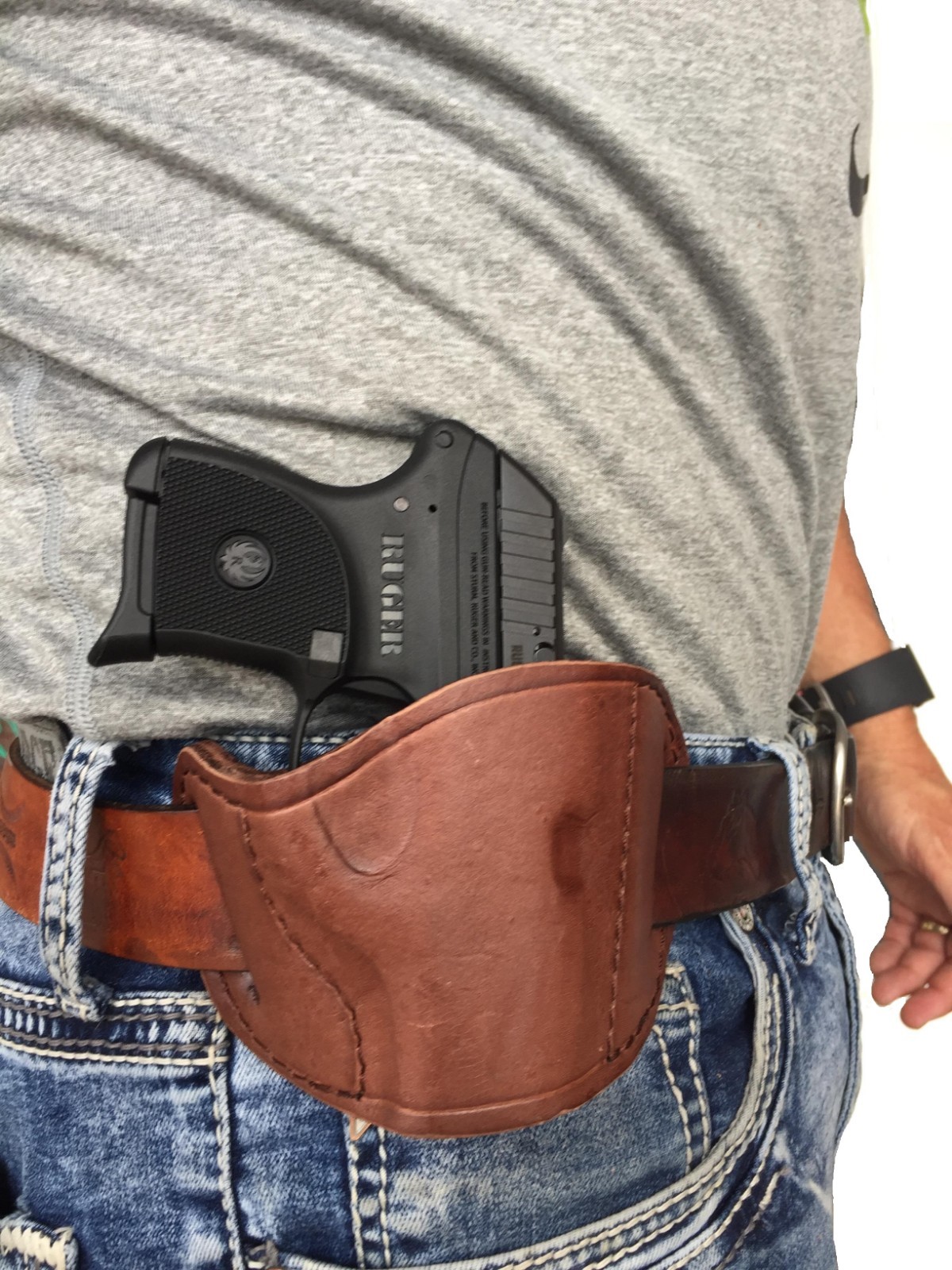 Pro Carry LT RH LH OWB IWB Leather Gun Holster For S/&W Bodyguard 380 w// CT Laser