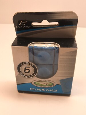 NEW EastPoint Sports Billiard Chalk, 6 Pack POOLSTICK CUE CHALK BY EAST POINT