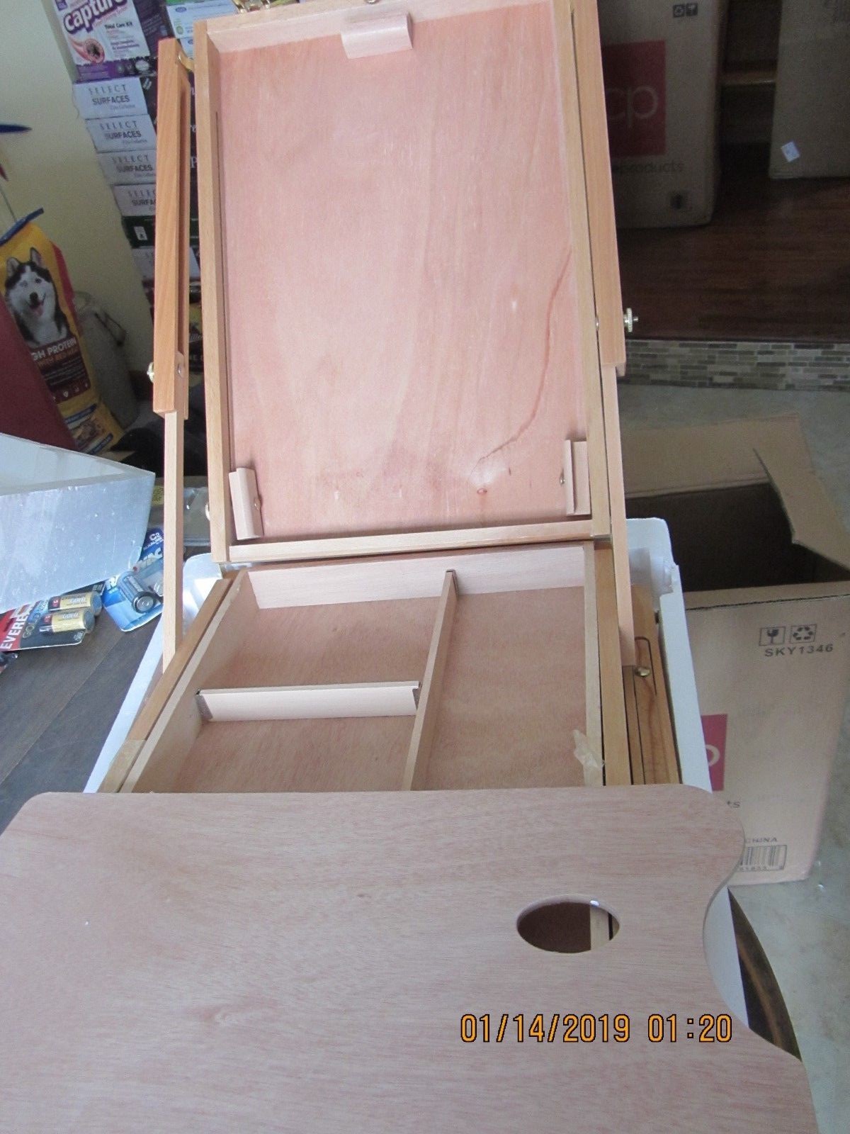 Wooden French Tripod Easel Portable Sketch Table Box Folding Durable Art Painter