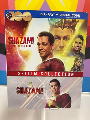Shazam! 2-Film Collection [2023, Blu-Ray, Digital, Slipcover] NEW