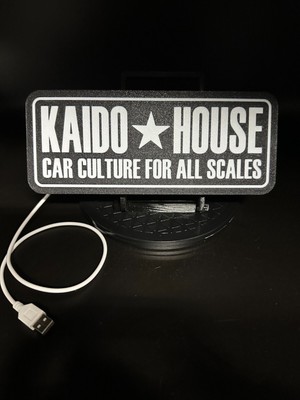 3D Printed Kaido House LED Sign hot wheels mini GT Matchbox