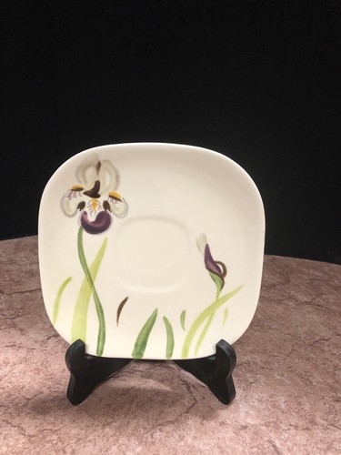 4 Red Wing China IRIS - TEA CUP SAUCERS  Excellent Condition.