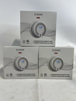 Lot Of 3 X Sense SC07 Combination Smoke & Carbon Monoxide Alarm 10 year battery