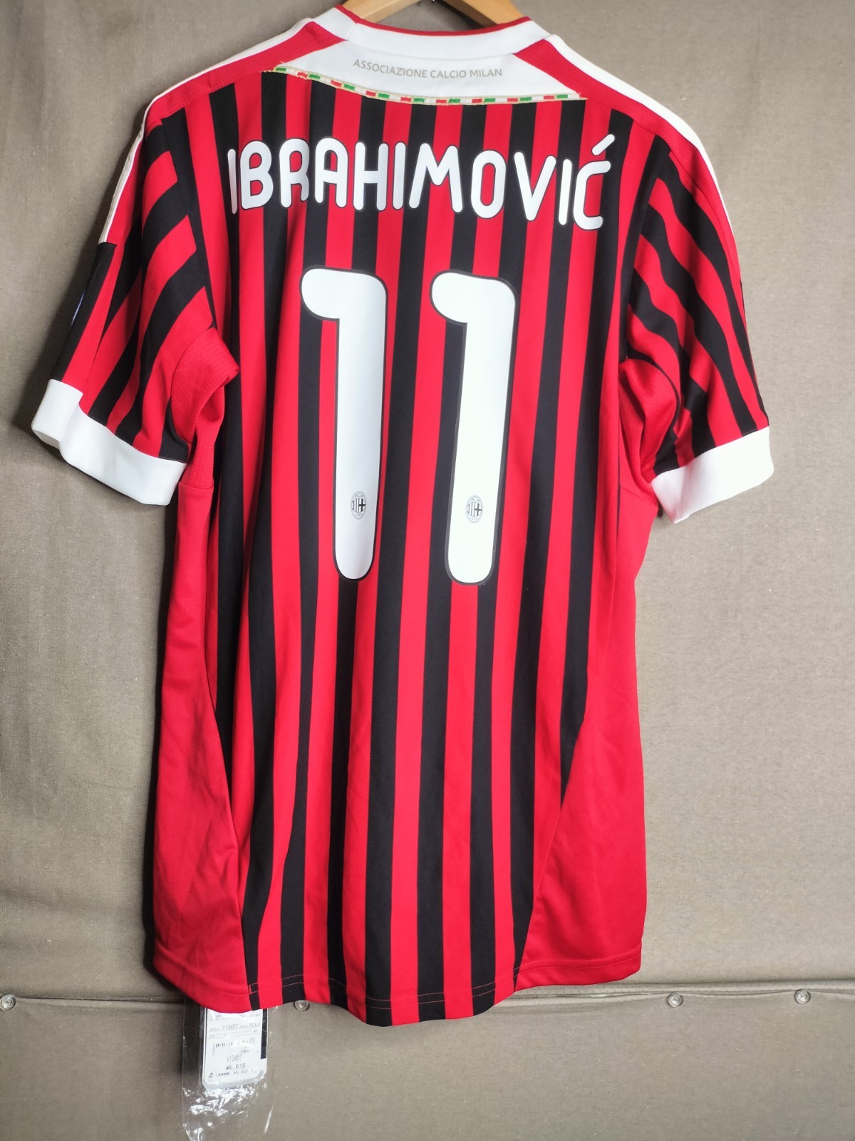 ACミラン IBRAHIMOVIC 11番 ユニフォーム Adidas MINT Zlatan Ibrahimovic M Jersey AC Milan 2011 12 Maglia