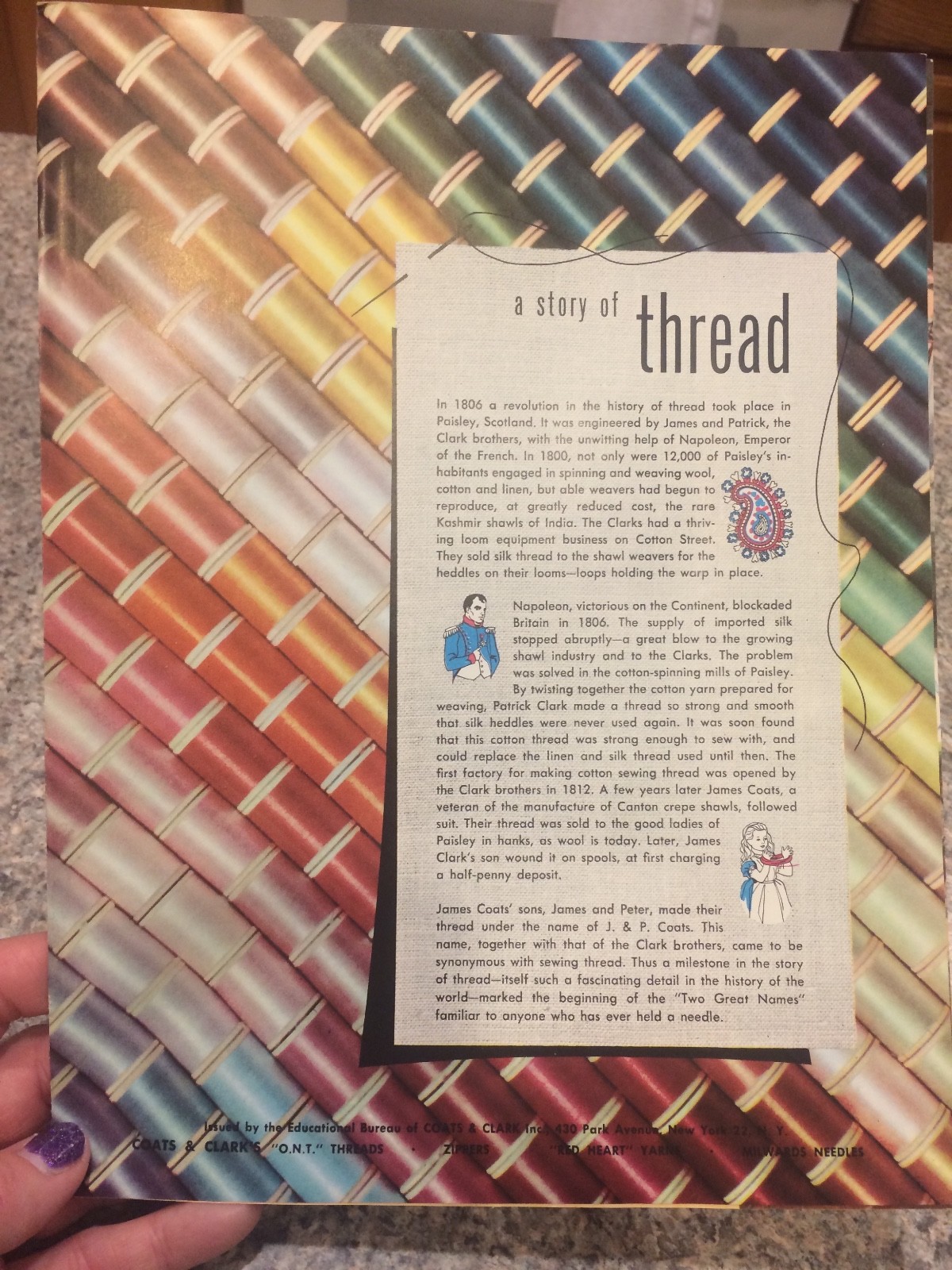 1962 A Story of Thread Coats & Clark Teaching Advertising used - 1 copy