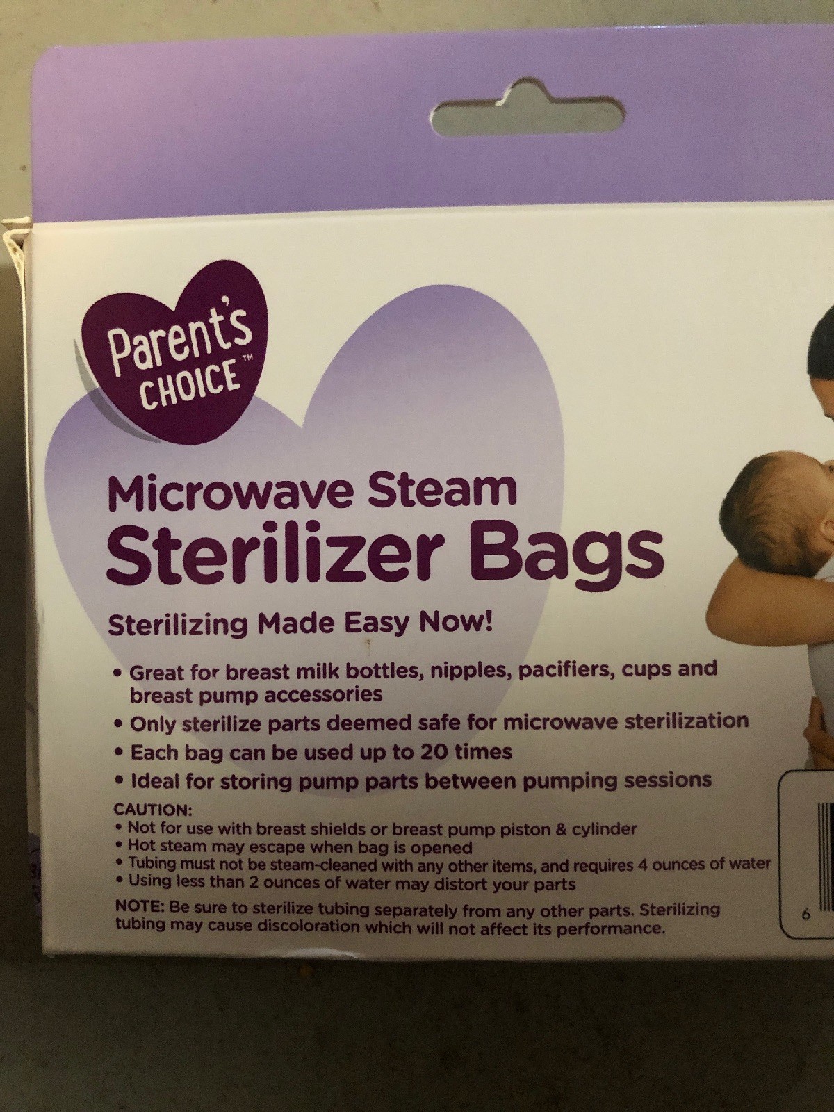Parents Choice Microwave Steam Sterilizer Bags For Breast Feeding Accessorie