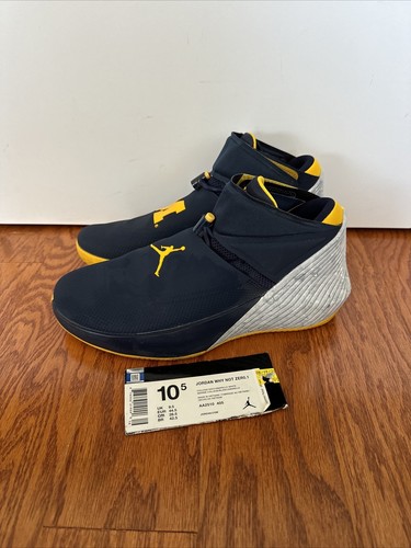 NIKE AIR JORDAN WHY NOT ZER0.1“Michigan” Size 10.5 - Air Jordan Why Not Zer0.1 Michigan Blue yellow