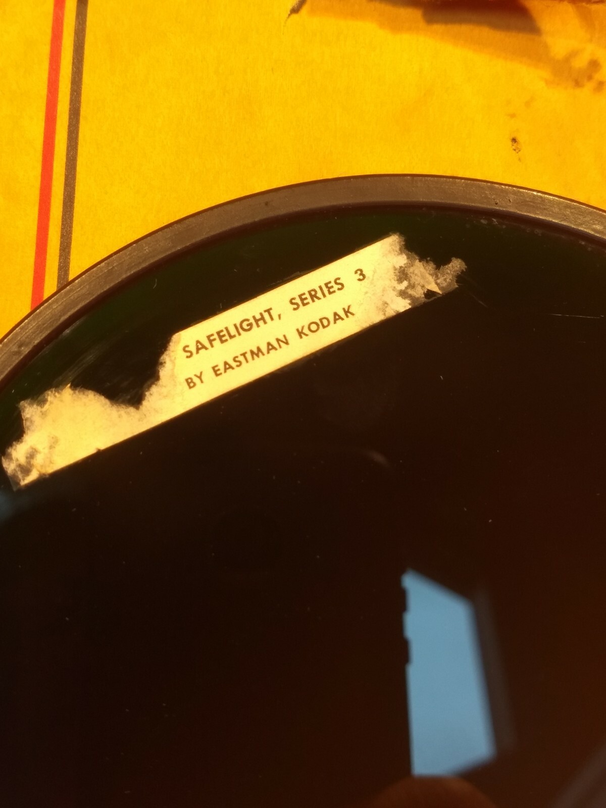 Vintage KODAK Wratten Safelight Series 3 Darkroom 5 1/2