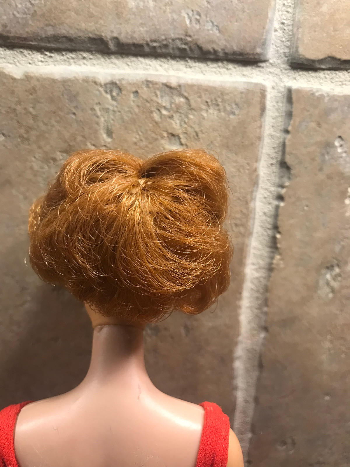 Vintage BARBIE TITIAN/REDHEAD  BUBBLECUT w/BOX, Red OSS, Stand, Booklet #850