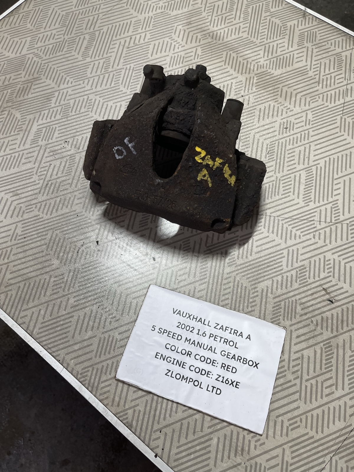 Vauxhall Zafira A 2002 1.6 Petrol O/S/F Front Brake Caliper