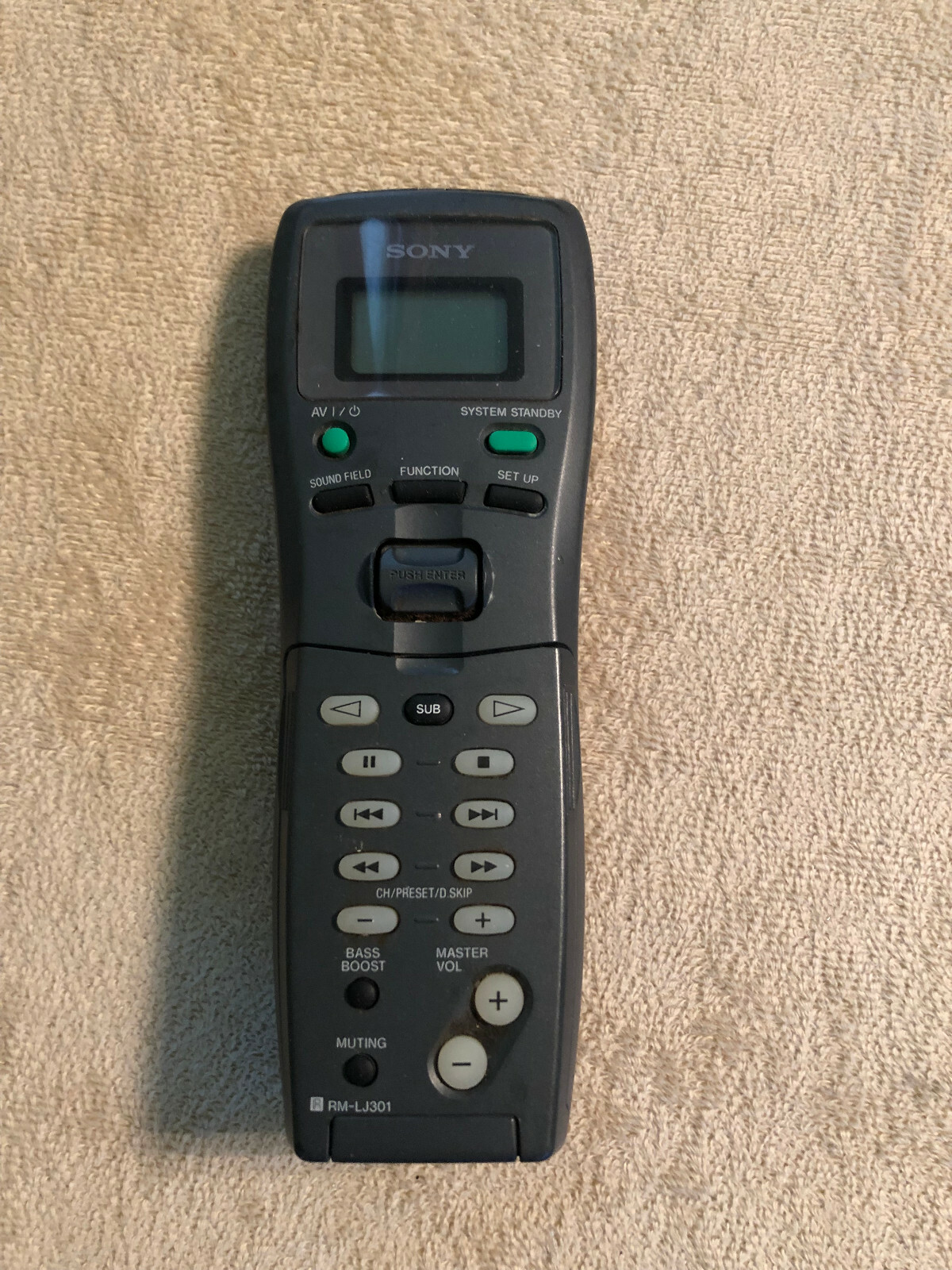 OEM SONY RM-LJ301 Audio System Remote Control Black for