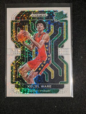 Kel'el Ware 2022-23 Prizm Draft Picks Rated Prospect White Sparkle - B