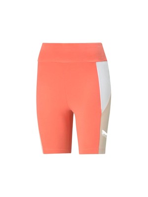 

PUMA Womens Coral Cotton Blend Color Block Спортивная одежда с высокой талией Шорты, Коралл, 587889-24